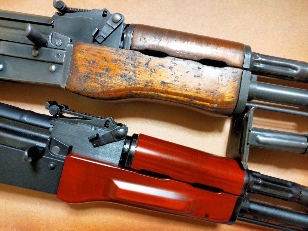 人気商品の SVOBODA AKM リアルウッドハンドガードストック 東京マルイ